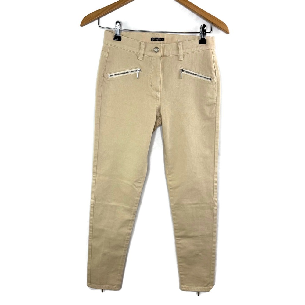 J. McLaughlin Tan Skinny Pants EUC very stylish size 0 has stretch